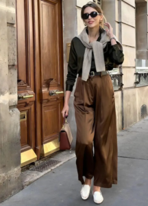 Silk Wide Leg Pants